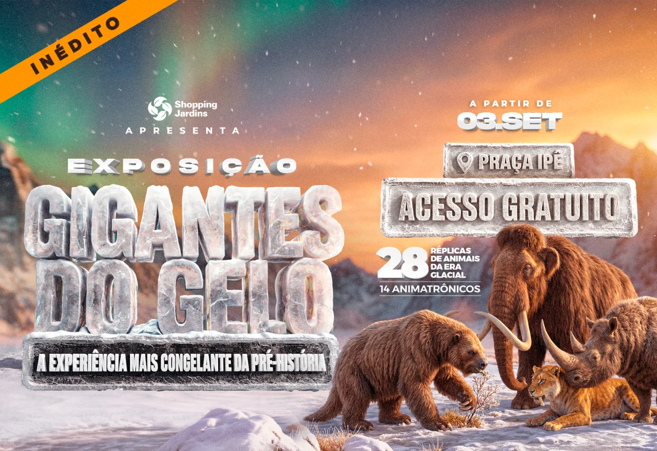 Exposição Gigantes do Gelo - uma aventura congelante e gratuita