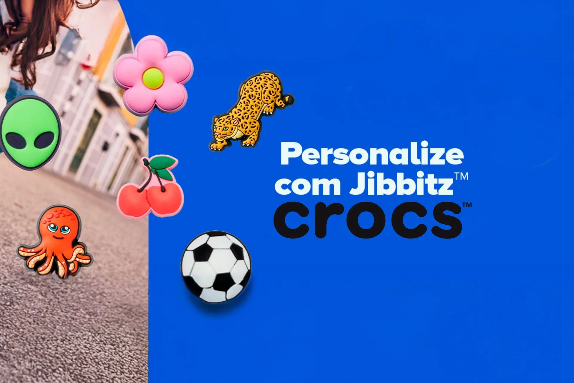 Crocs Jibbitz são os pins divertidos que podem ser colocados em diversos produtos da marca.