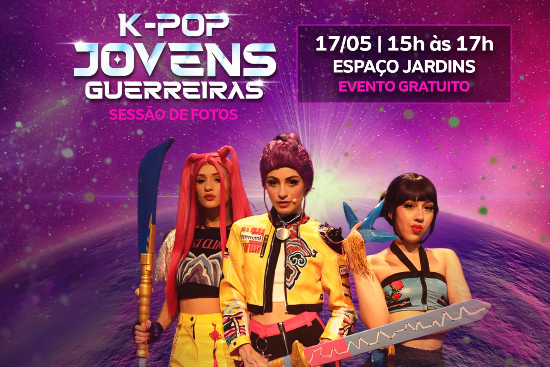Encontrinho com sessão de fotos das KPOP Jovens Guerreiras! Só vem!