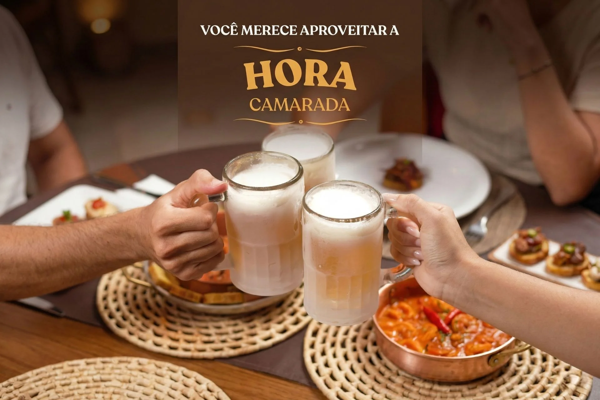 Bora de 'Hora Camarada'? O Happy Hour do Camarada Camarão é aqui!