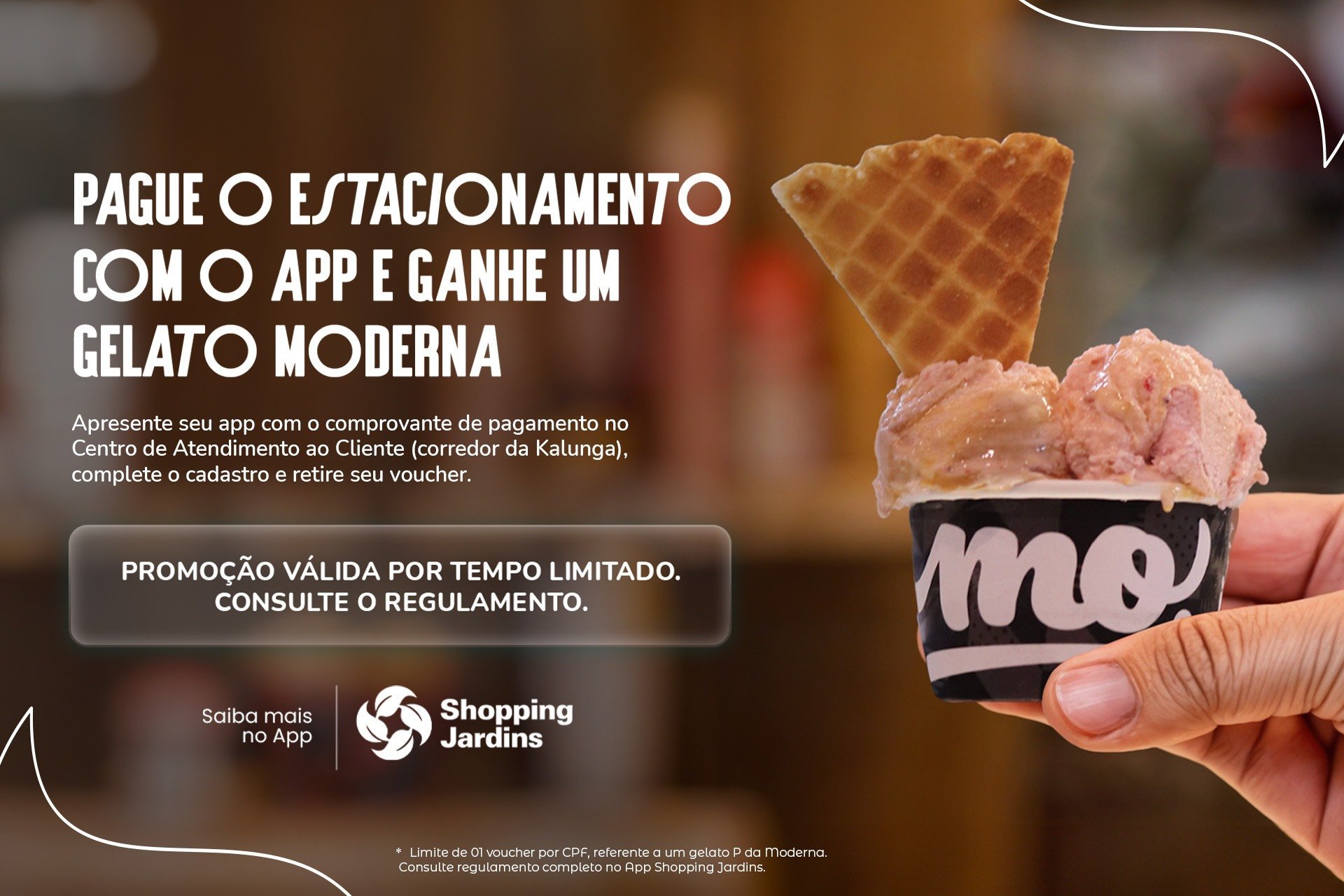 Ganhe um gelato da Moderna