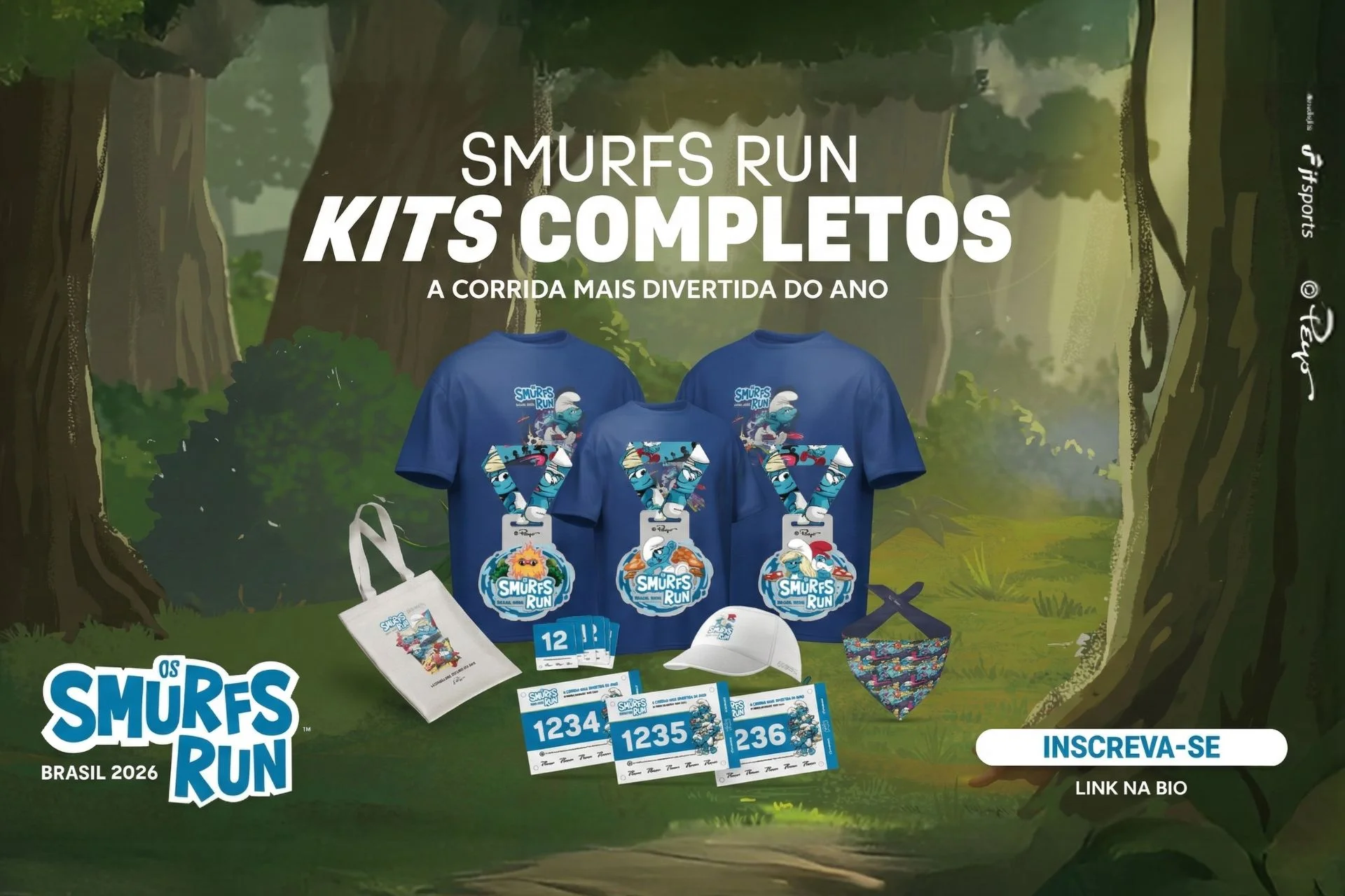 Os Smurfs Run: conheça todos os KITS da corrida.