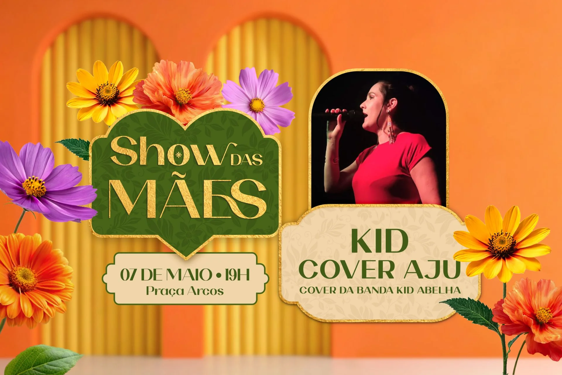 Show das Mães com Kid Cover Aracaju. Não perca!